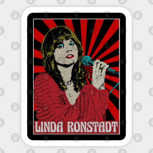 Linda Ronstadt 80s Pop Art Fan Art Sticker by Motor Lipat